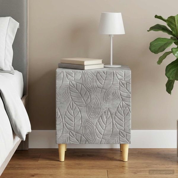 vidaXL Nočný stolík Betónovo sivá 43 x 34,5 x 50 cm Kompozitné drevo