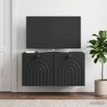 vidaXL Nástenná TV skrinka Čierna 59,5 x 41 x 30 cm Kompozitné drevo