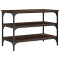 vidaXL Lavička na topánky hnedý dub 70x38,5x49 cm kompozitné drevo