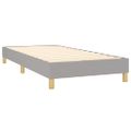 vidaXL Posteľný rám s boxspringom bledosivý 90x190 cm látka