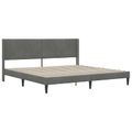 vidaXL Rám postele s matracom Tmavosivá 180 x 200 cm Zamat