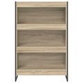 vidaXL Knižnica 80 x 30 x 121 cm Kompozitné drevo Sonoma