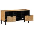 VidaXL TV skrinka Hnedá 100x33x46 cm Masívne drevo Mango