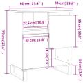 vidaXL Komoda betónovo sivá 60x35x70 cm spracované drevo