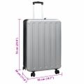 vidaXL Kufor so zámkom Strieborná 50 x 30 x 76 cm ABS plast