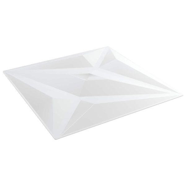 vidaXL Nástenné panely 12 pcs Biela hviezda 50 x 50 cm XPS Pena