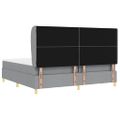 vidaXL Posteľ s pružinovým rámom Svetlosivá 200 x 200 cm látka