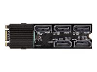 Konvertor M.2 2280 Key B+M samec na 5 x S