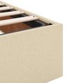 vidaXL Ottoman posteľ s matracom a LED Krémová 200 x 200 cm Látka