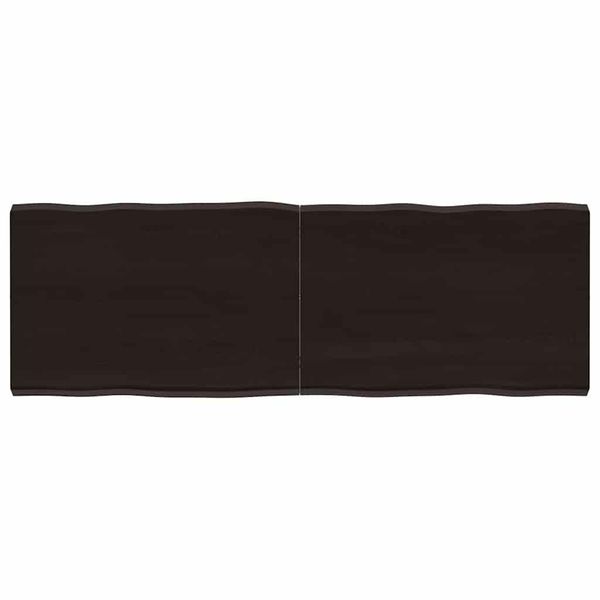 vidaXL Stolová doska tmavohnedá 120x40x(2-4)cm ošetrený masív hrany