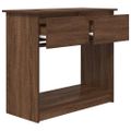 vidaXL konzolový stolík so zásuvkami hnedý dub 85,5x38,5x74,5 cm