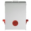 vidaXL Kŕmidlo pre kurčatá Strieborná 32,5 x 20,5 x 43 cm