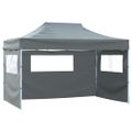 vidaXL Skladací stan s 3 stenami 431x291x315 cm antracitový