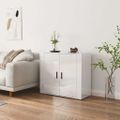 vidaXL Komoda vysoký lesk biela 80x33x70 cm spracované drevo