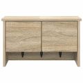 vidaXL Vešiak na stenu Nástenná montáž Sonoma dub 50 x 20 x 30 cm