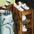 vidaXL Golfová skriňa s kolesom Dymová dub 90 x 45 x 98 cm