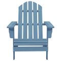 vidaXL Záhradná stolička Adirondack s otomanom a stolíkom jedľový masív modrá