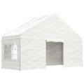 vidaXL Altánok so strechou, biely 13,38x5,88x3,75 m, polyetylén