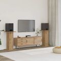 vidaXL Stojany na reproduktor 2ks dub artisan 30x30x60cm kompoz. drevo