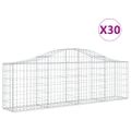 vidaXL Oblúkový gabionový kôš 30 ks 200x30x60/80 cm pozinkované železo