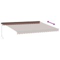 vidaXL Ručne zaťahovacia markíza s LED hnedá 450x300 cm