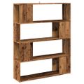 vidaXL skrinka na knihy/priehradka Old Wood 100x24x124,5 cm