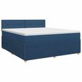 vidaXL Posteľ boxspring s matracom Modrá 160 x 200 cm Látka