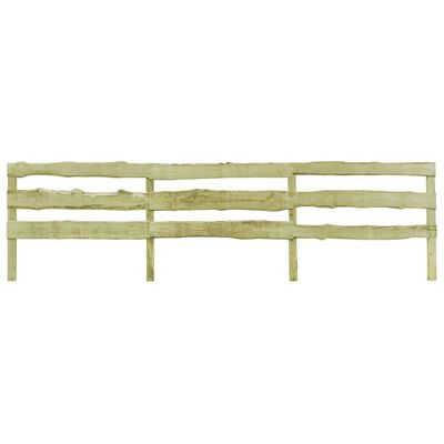 vidaXL 3-koľajnicový záhradný plot z impregnovaného borovicového dreva 510x120 cm