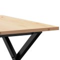 vidaXL Konferenčný stolík v tvare X 60x60x40 cm borovica a oceľ
