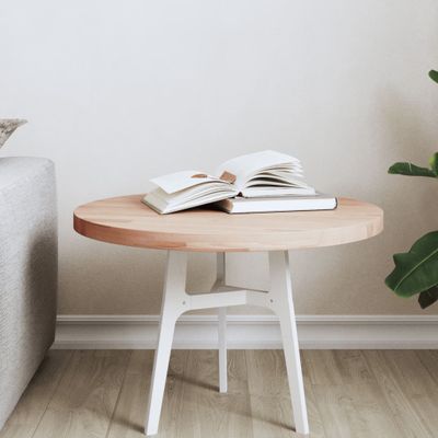 vidaXL Stolová doska Ø50x2,5 cm okrúhla masívny buk