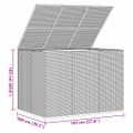 vidaXL Záhradný box na vankúše z polyratanu 145x100x103 cm sivý