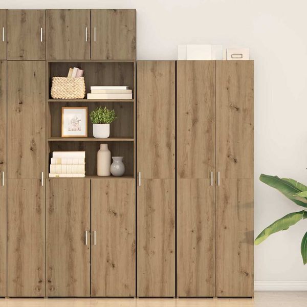 vidaXL Highboard 2 pcs Remeselný dub 30 x 42,5 x 185 cm