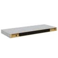 vidaXL Plávajúce nástenné police 2ks, betónovo sivé 60x23,5x3,8 cm MDF