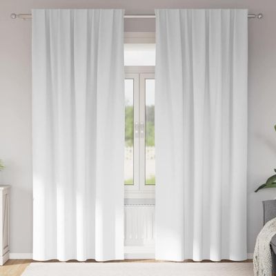 vidaXL Záclony na zatemnenie s krúžkami 2 pcs Čistá biela 245 x 140 cm