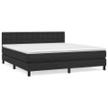 vidaXL Boxspring posteľ s matracom čierna 160x200 cm umelá koža