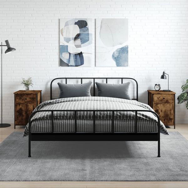 vidaXL Nočné stolíky 2 ks dymový dub 40x42x60 cm kompozitné drevo