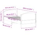 vidaXL Posteľ bez matraca biely 150x200 cm masívna borovica
