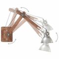 vidaXL Nástenná lampa, industriálny štýl, strieborná, okrúhla E27