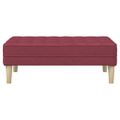 vidaXL lavička s vankúšom Víno červené 113 x 57 x 39 cm látka
