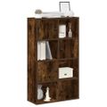 vidaXL Knižnica dymový dub 60x24x101,5 cm kompozitné drevo