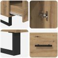 vidaXL Highboard Remeselný dub 69,5 x 30 x 115 cm Kompozitné drevo