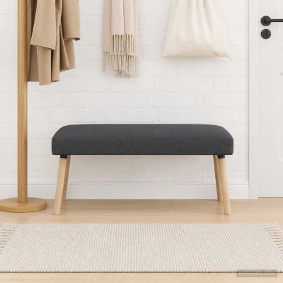 vidaXL lavička Jednofarebný Tmavosivá 110 x 40 x 46 cm Bouclé