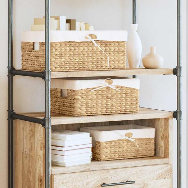 vidaXL Úložné košíky 3 pcs Prírodná Vodný hyacint