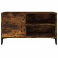 vidaXL Skrinka na platne dymový dub 84,5x38x48 cm kompozitné drevo
