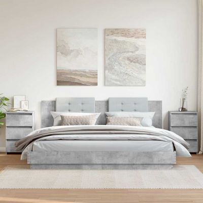 vidaXL Nočné stolíky 2ks, betónovo sivé 40x35x62,5cm, kompozitné drevo