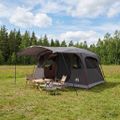vidaXL Tunelový stan Hnedá Šedá 427 x 305 x 205 cm Polyester a oceľ