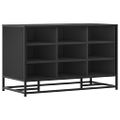 vidaXL Lavica na topánky čierna 84x40x53,5 cm kompozitné drevo+kov