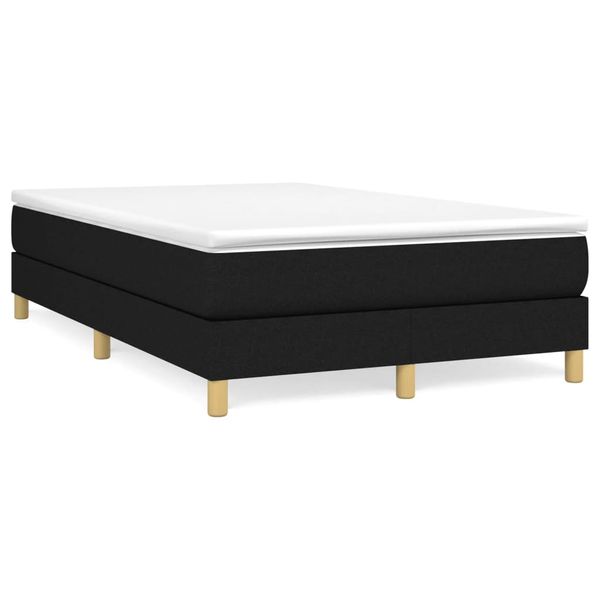 vidaXL Boxspring posteľ s matracom čierna 120x190 cm látka