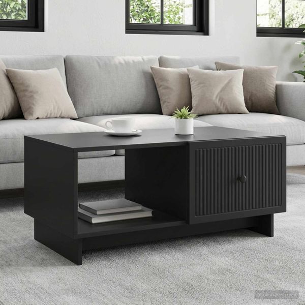 vidaXL Konferenčný stolík Čierna 90 x 50 x 40 cm Kompozitné drevo