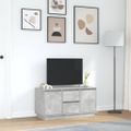 vidaXL TV skrinka s LED svetlami betónovo sivá 100x41x50 cm